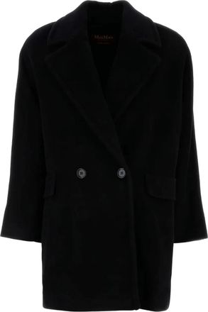 Max Mara Wollen jas met dubbele rij knopen - Zwart
