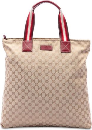 Gucci Pre-owned Gucci GG Canvas Web Vertical Tote Unisex PFC0OBRZ032GV7SS