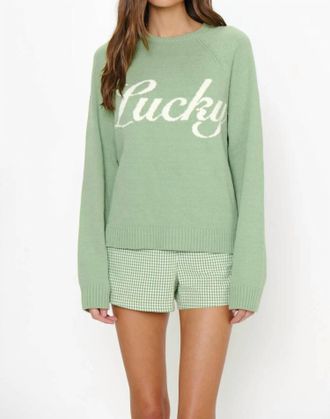 Show me your Mumu Off Duty Sweater In Cameo Green