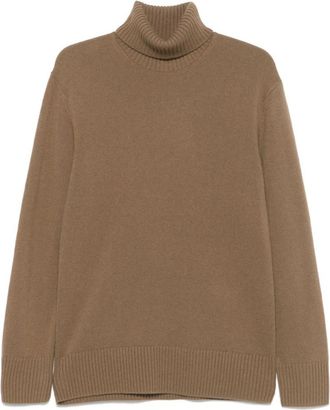 Toteme Brown Knitted Turtle Neck Sweater