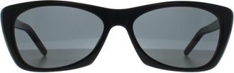 Saint Laurent Rectangle Womens Shiny Black Grey SL 613 - One Size