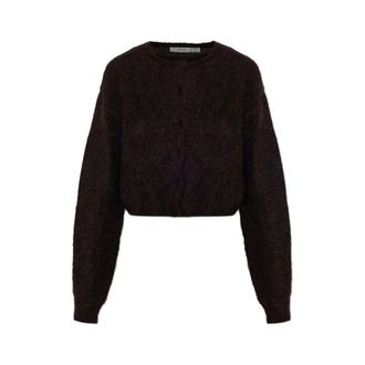 Gestuz Debbie Korte Cardigan - Dames - Vesten - Bruin - S - Wol - Truien & Vesten