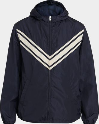 Valentino Garavani Men & apos;s Nylon Inlaid V Hooded Jacket