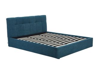 Vente-Unique Canap&eacute; abatible 180 x 200 cm - Tela boucl&eacute; - Azul verdoso - MAZIRI