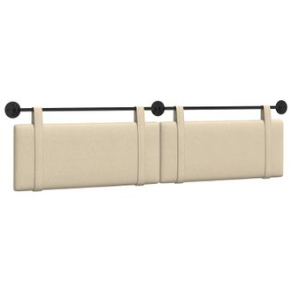 vidaXL Cabecero Colgante Crema Tela Vidaxl
