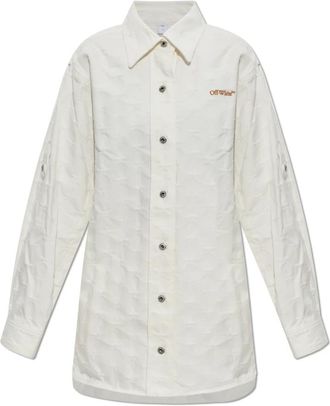 Off-white Monogram Shirt - Dames - Overhemden - Wit - L - Katoen - Overhemden