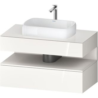 Duravit Duravit - Qatego Consola Mueble Bajo Lavabo, 1 Extra&iacute;ble, 1 Caj&oacute;n