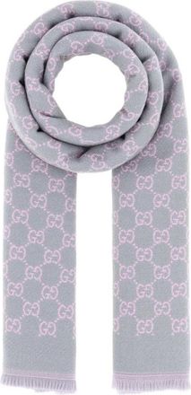 Gucci Grey GG Logo Scarf