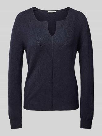 Tom Tailor Regular Fit Strickpullover mit Wollanteil in Marine, Größe XS
