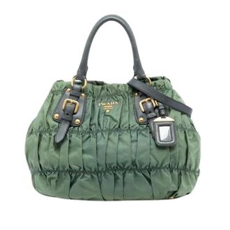 Prada Pre-owned Handbags, female, Green, Size: ONE SIZE Pre-owned Tote Bag