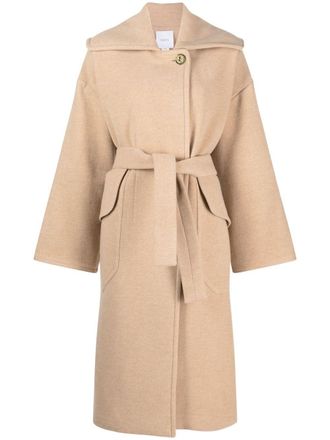 Patou Maxi single-breasted coat - Neutrals