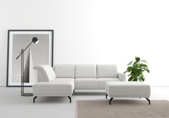 Sit&more Ecksofa »Bailando L-Form« wahlweise mit Kopfteilverstellung und Vorziehsitz, motorisch