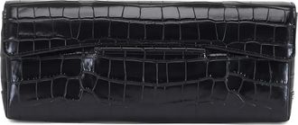 Toteme Clutch con effetto coccodrillo - Nero