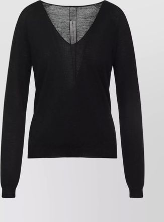Rick Owens v neck wool knit pullover