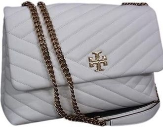Tory Burch White Leather Handbag Shoulder Bag Tote Bag (Pre-Owned)