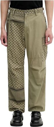 Neighborhood PT Shemagh Broek - Heren - Straight fit broeken - Groen - XL - Katoen - Broeken