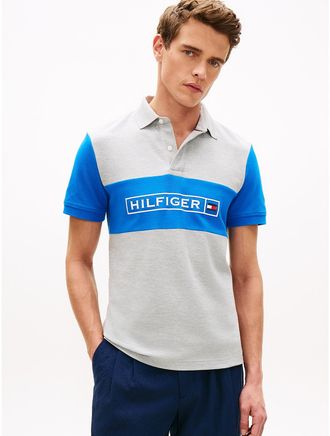 Tommy Hilfiger Mens Regular Fit Wicking Pique Polo - Grey - XXXL