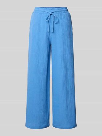 Christian Berg Wide Leg Stoffhose in verk&uuml;rzter Passform in Blau, Gr&ouml;&szlig;e 40