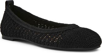 Anne Klein Josey Flat in Black Woven at Nordstrom Rack, Size 8.5