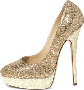 Jimmy Choo London Pumps con glitter 150mm - Oro