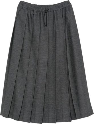 Fabiana Filippi Rokken, Dames, Grijs, 2Xs, Plissirok