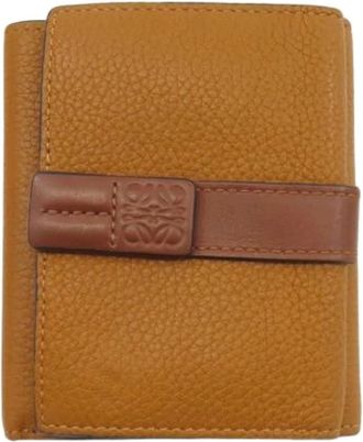 Loewe Pre-owned leren portemonnee - Dames - Vintage Accessoires - Bruin - ONE Size - Leer - Vintage