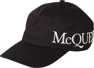Alexander McQueen Logo Baseball Cap Luxe Zwart - Heren - Petten - Zwart - M - Katoen - Accessoires