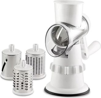 OEM Robot Rebanador - Ralla Y Corta En Un Instante - 3 Cuchillas Intercambiables De Acero Inoxidable - Ventosa Con Bloqueo - Versatilidad Y Precisi&oacute;n, Bla