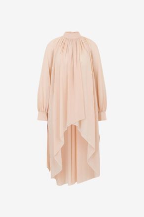 Chlo&eacute; Asymmetrisches Tunikakleid aus Seidengeorgette