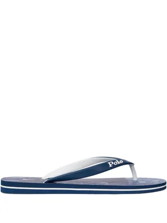 Polo Ralph Lauren logo-embossed flip-flops - men - Rubber/Rubber/Rubber - 11 - Blue