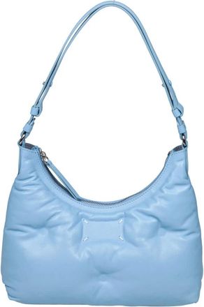 Maison Margiela Glam Slam Hobo Small - Dames - Schoudertassen - Blauw - ONE Size - Leer - Tassen