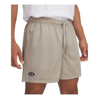 Under Armour Icon Mesh 5 Shorts Timberwolf Taupe White 1383355-203