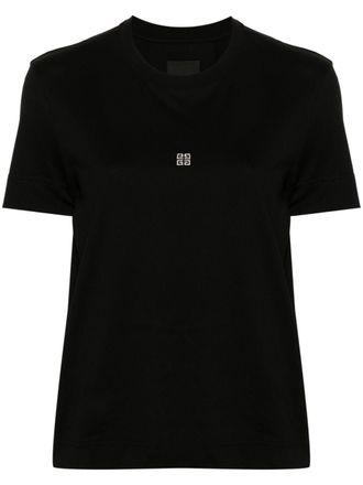 Givenchy 4G-embroidered T-shirt - women - Cotton - S - Black