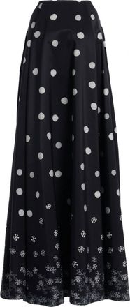 Bernadette Womens Polka Dot To Snow Skirt In Black