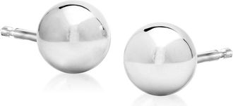 Ross-Simons 6mm 14kt White Gold Ball Stud Earrings