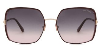 Tom Ford FT1006 RAPHAELA 69W Womens Sunglasses Burgundy Size 60
