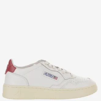 Autry Womens Sneakers Medalist Low Red Leather Trainers