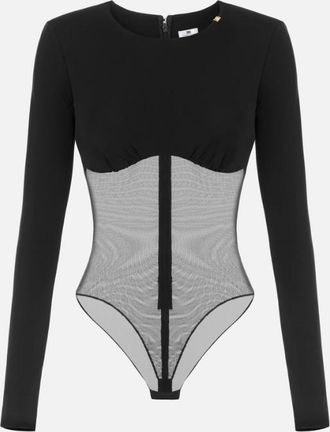 Elisabetta Franchi Body Elisabetta Franchi in Jersey Crepe e Rete
