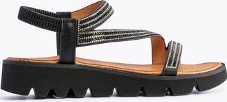 Heavenly Feet Womens Heavenly Feet FRESCO Womens Sandals Black - Size: 6