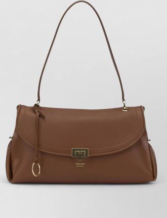Ferragamo gancini leather shoulder bag