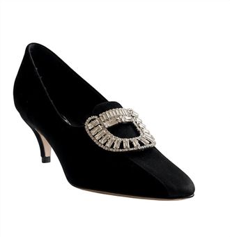 Manolo Blahnik Womens Statius Velvet Heels In Black