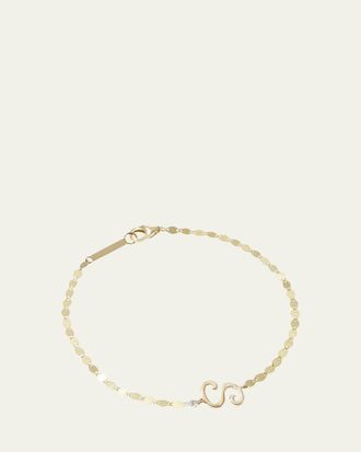 Lana Jewelry Micro Cursive Initial Bracelet