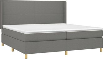 vidaXL Vidaxl - Cama Box Spring Colch&oacute;n Y Luces Led Tela Gris Claro 200x200 Cm