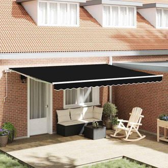 vidaXL Toldo Retr&aacute;ctil 450 X 300 Cm Negro Vidaxl