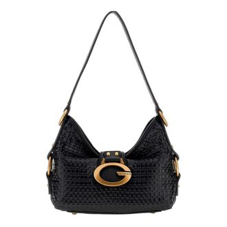 Guess Tassen, Dames, Zwart, S, Leer, Camden Mini Schoudertas