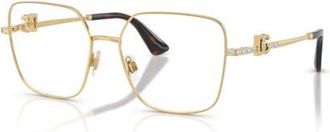 Dolce & Gabbana 56mm Square optical glasses in Gold at Nordstrom