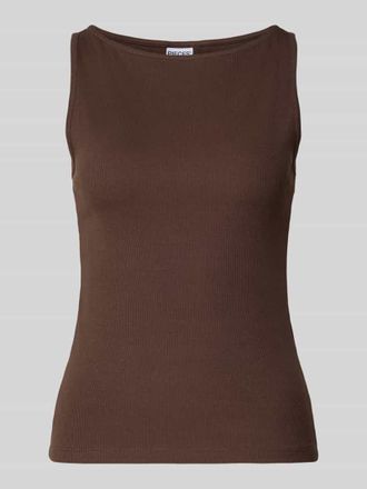 Pieces Slim Fit Tanktop aus Baumwoll-Mix Modell MAY in Mittelbraun, Gr&ouml;&szlig;e XL