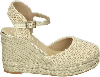 Gaimo Espadrilles Schoenen, Dames, Beige, 42 EU, Leer, Beige Sportieve Sandalen Tiri