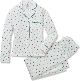 Petite Plume Shamrock Lightweight Pima Cotton Pajamas in Green at Nordstrom, Size Medium