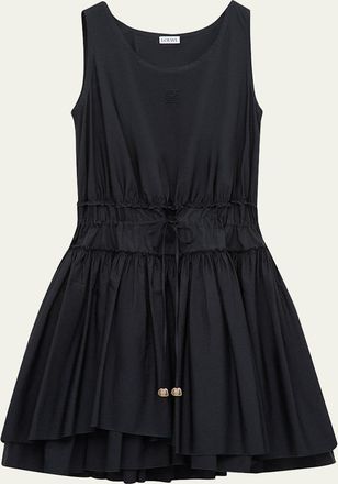Loewe x Paulas Ibiza Ruffle Cotton-Rib Mini Tank Dress